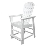 outdoor cafe furniture-Polywood South Beach SBD24, Recycled Plastic Outdoor Cafe Dining Counter Stool Chair