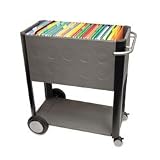 Rolling File Cart With Open Top, 17-1/2W X 26-1/2D X 28-1/2H, Black/Gray