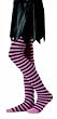 Bootique Boulevard Black/Pink Striped Tights for Women Great with Halloween Witch Costumes