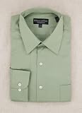 Kilburne & Finch Solid Green Clover Big and Tall Wrinkle Resistant Dress Shirt