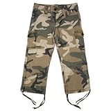 IMAGE OF 2041 Girls Subdued Woodland Camo Vintage Capri Pants (Size-16)
