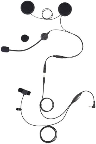 MotoComm RS-8 LidSquid Helmet Communication Headset (With Remote Push-To-Talk Switch for Handheld Two Way Yaesu Radios (FT-250R)),1 Pack