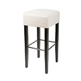 Produkt-Bild: Barhocker Bistrohocker Massiv Buche Wenge/Creme - BAR-02-WC - Ohne Lehne - F&uuml;&szlig;e Wenge - Bezug Creme