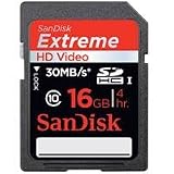 SanDisk Extreme HD Video 16 GB SDHC Class 10 Memory Card (SDSDRX3-016G-A21)