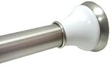 Aquatico Stockholm Shower Curtain Tension Rod, Chrome & White