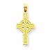 14k Reversible God is Love Celtic Cross Pendant