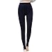 Tengo Women Winter Warm Velvet Stretchy Leggings Pants (One Size, Navy Blue)