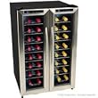 EdgeStar 32 Bottle Dual Zone Stainless Steel Wine Cooler w/ French Doors