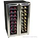 EdgeStar 32 Bottle Dual Zone Stainless Steel Wine Cooler w/ French Doors
