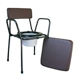Stacking Commode - Fixed Height with padded Seat and Backrest