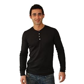 American Apparel T457 Baby Thermal Long Sleeve Henley - Unisex