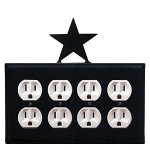 Monazite EOOOO-45 Star – Quad. Outlet Electric Cover Powder Metal Coated
