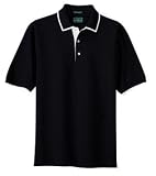 NEW Outer Banks - Egyptian Diamond Knit Sport Shirt with Tipping Black-2XL