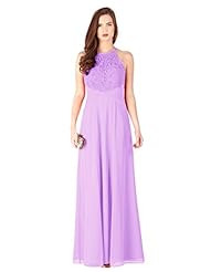 Chiffon One Shoulder Lace Bridesmaid Dress/Prom Dress 