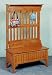 Full Hall Tree Storage Bench - Oak
