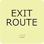NMC 8x8" Exit Route Glow Ada Sign