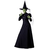 Women Size Medium - Wicked Witch Costume Green Face Paint not included.