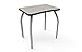 ELO Plymouth II XL desk w/ Grey Nebula laminate, 4 junior adjustable smooth silver legs