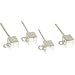 4 Sterling Silver Earrings Cube Jewelry Dangle Parts