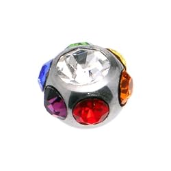 6mm Multi Colored Gem Replacement Ball