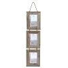 WOODEN SHABBY CHIC TRIPLE PORTRAIT HANGING PHOTO FRAME BY COUNTRYSIDE INTERIORS