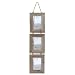 WOODEN SHABBY CHIC TRIPLE PORTRAIT HANGING PHOTO FRAME BY COUNTRYSIDE INTERIORS