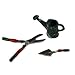 3 tlg. Set Gie�kanne Schere Heckenschere Schaufel Spaten Gartenset G�rtner Garten Miniatur f�r Puppenstube Puppenhaus Ma�stab 1:12