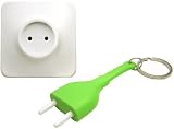 Produkt-Bild: Unplug Schl&uuml;sselanh&auml;nger Organizer Steckdose weiss/gr&uuml;n QL10076 von Qualy