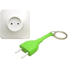 Unplug Schl�sselanh�nger Organizer Steckdose weiss/gr�n QL10076 von Qualy