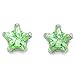 Peridot (August) - 4mm Star CZ Stud Earrings - title=