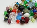 Glasperlen zum Auffaedeln 4mm-10mm (Farben- und Groessenmix), 500 Stueck