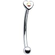 Stainless Steel Aurora Gem Heart Eyebrow Ring