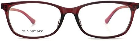 Danillsson™ Women's Medium Size Fashion Rectangular Prescription Eyewear Frames,Translucent Wine Red