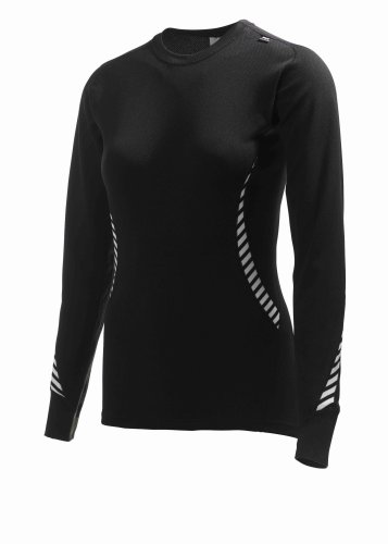 Helly Hansen Damen Unterwäsche L/S CREW, BLACK, M
