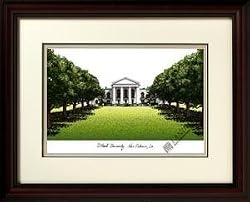 Dillard University Alma Mater Alma Mater 14x18 Lithograph in Mahogany Frame