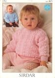 Sirdar Knitting Pattern 3571, 4 Ply, Babys and Childs Sweater with Shoulder Opening, Sizes 51-56cm, 20-22"