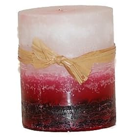 3x3 Round Red Currant Candles By Stone