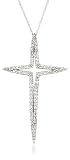 10k White Gold Diamond Cross Pendant (3/4 cttw, I-J Color, I3 Clarity)