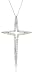 10k White Gold Diamond Cross Pendant (3/4 cttw, I-J Color, I3 Clarity)