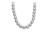 14K White Gold 10mm Bead Necklace