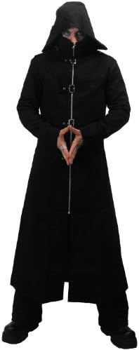 Necessary Evil Mens Highwayman Full Length Coat - Small - Black