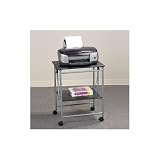 Fold-N-Go Dual Fax-Printer Stand (Black) (29.75H x 23.625W x 17.25D)