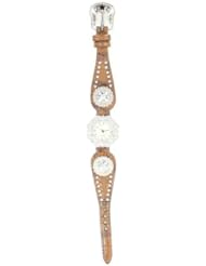 Blazin Roxx 3102402 Scallop Band Round Concho Watch Brown