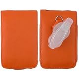 yooZoo Leather Flip Case for Apple iPod 80GB Classic & 30GB Video 5G with Belt Clip, Lanyard, and Screen Protector Sunrise Orange
