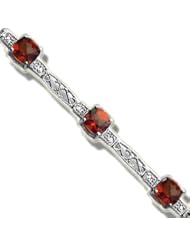 .01ct 7-6X6 Checker Cut Mystic Autumn White Filigree Bracele