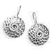 Sterling Silver Textured Swirl Pattern Earrings title=