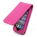 Micropix - Touch 4G Hot Pink Leather Flip Case & Anti Scratch Screen Protectors for New Apple iPod Touch 4th Generation - 8GB 32GB 64GB