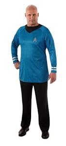 Rubie's Costume Plus-Size Star Trek Into Darkness Deluxe Spock Shirt With Emblem, Blue/Black, Plus Costume