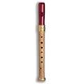 Mollenhauer 1117R Adris Traumfl�te Renaissance-Art Sopran-Blockfl�te Barock Einfachloch (OHNE Doppelloch!) - Kunststoff-Holz-Kombination: Kopf Kunststoff Purpurrot, Unterteil Birnenholz, Natur - weite Bohrung, weiter Klang