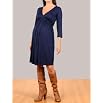 A Pea in the Pod Collection: Velvet 3/4 Sleeve Babydoll Maternity Dress